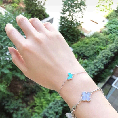 [Glimmer]BUTTERFLY TURQUOISE BUTTERFLY BRACELET SILVER