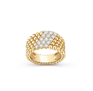 [Glimmer]Five-row diamond ring