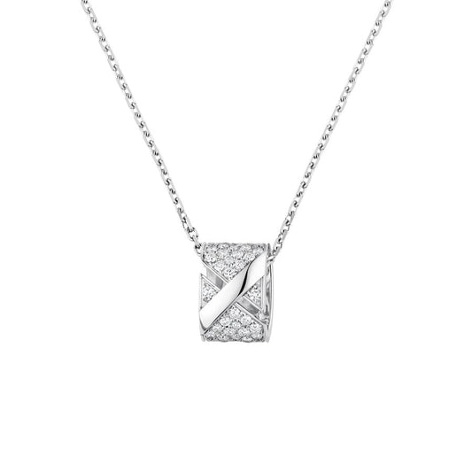 [Glimmer]LIENS EVIDENCE DIAMOND PAVED NECKLACE
