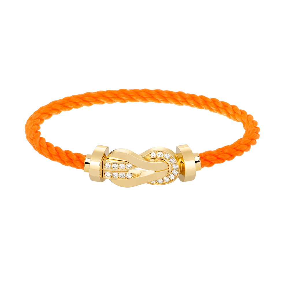 [Glimmer]CHANCE LARGE 8 FIGURE BUCKLE HALF DIAMOND BRACELET GOLD