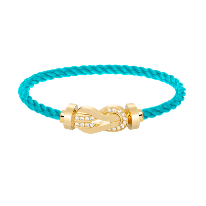 [Glimmer]CHANCE LARGE 8 FIGURE BUCKLE HALF DIAMOND BRACELET GOLD
