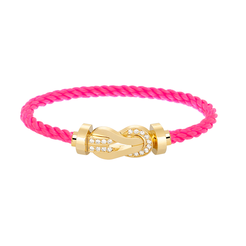 [Glimmer]CHANCE LARGE 8 FIGURE BUCKLE HALF DIAMOND BRACELET GOLD