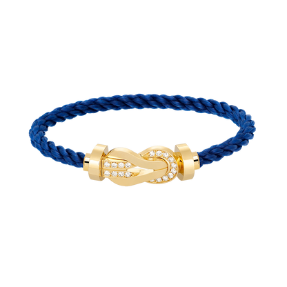 [Glimmer]CHANCE LARGE 8 FIGURE BUCKLE HALF DIAMOND BRACELET GOLD