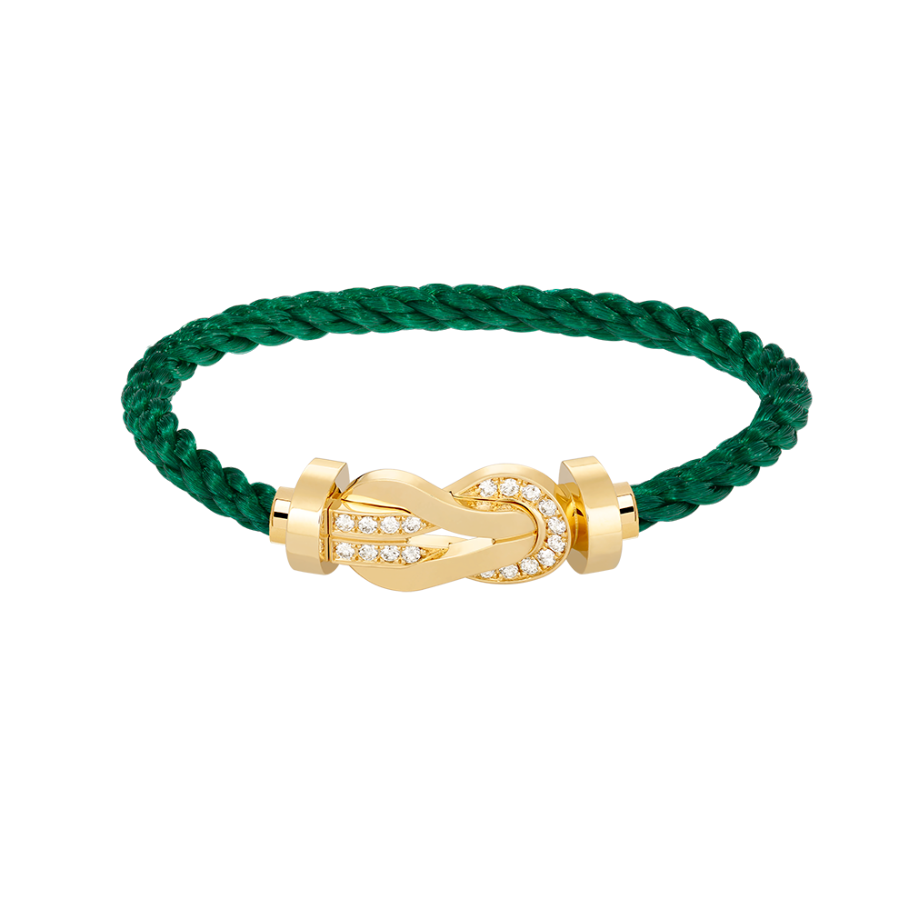 [Glimmer]CHANCE LARGE 8 FIGURE BUCKLE HALF DIAMOND BRACELET GOLD