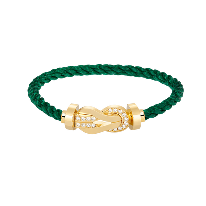 [Glimmer]CHANCE LARGE 8 FIGURE BUCKLE HALF DIAMOND BRACELET GOLD