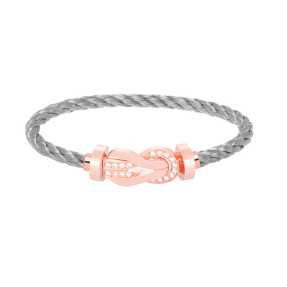 [Glimmer]CHANCE LARGE 8 FIGURE BUCKLE HALF DIAMOND BRACELET Glimmer GOLD