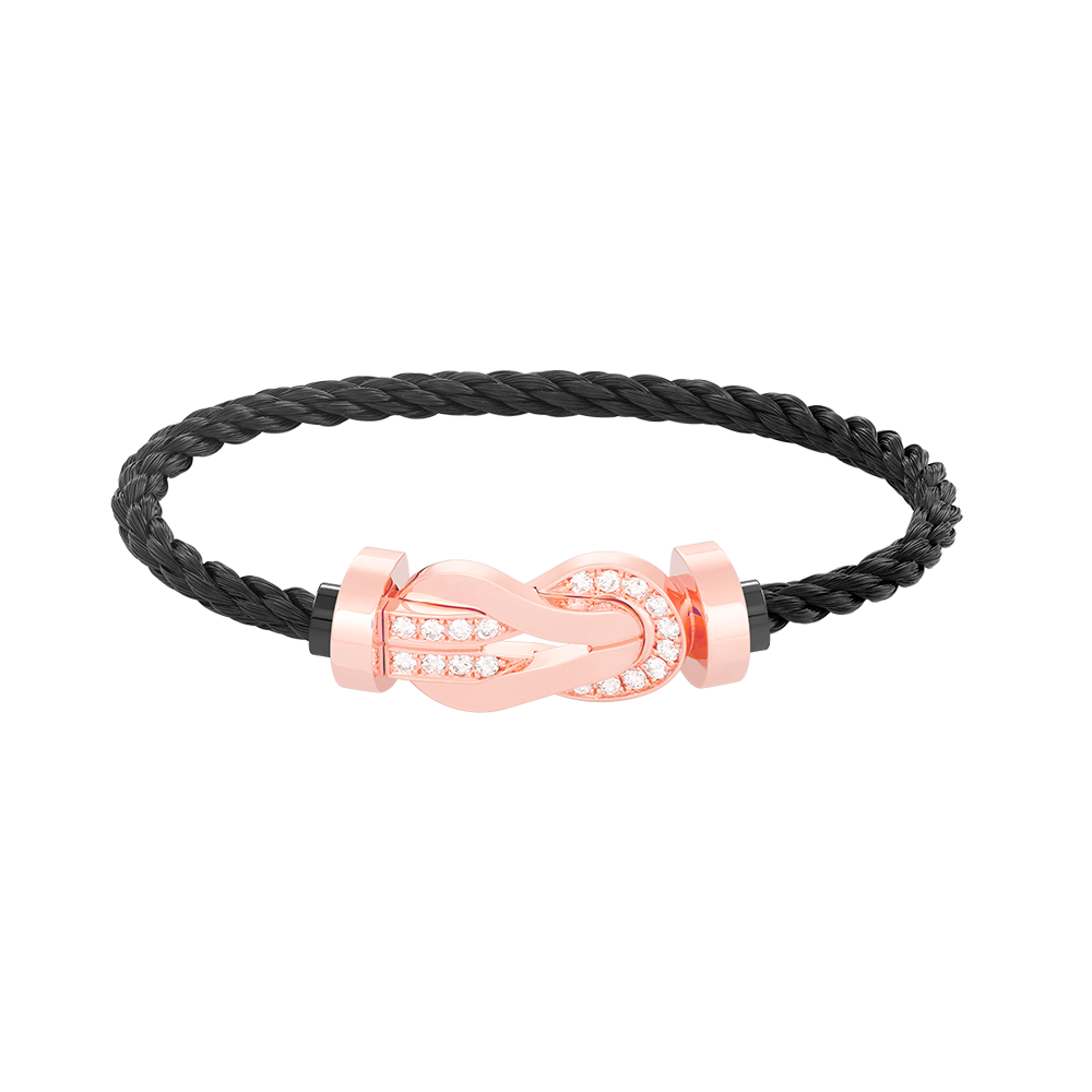 [Glimmer]CHANCE LARGE 8 FIGURE BUCKLE HALF DIAMOND BRACELET Glimmer GOLD