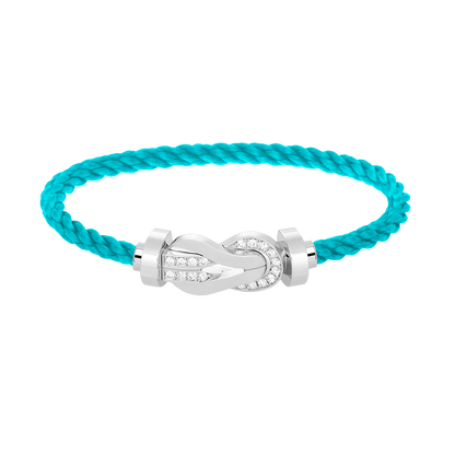 [Glimmer]CHANCE LARGE 8 FIGURE BUCKLE HALF DIAMOND BRACELET SILVER