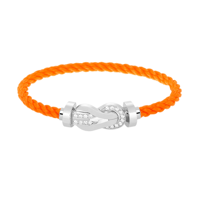 [Glimmer]CHANCE LARGE 8 FIGURE BUCKLE HALF DIAMOND BRACELET SILVER