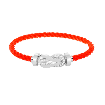 [Glimmer]CHANCE LARGE 8 FIGURE BUCKLE HALF DIAMOND BRACELET SILVER