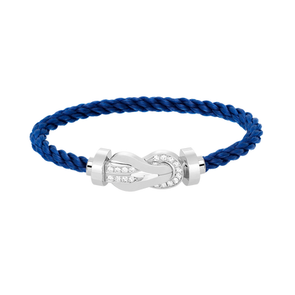 [Glimmer]CHANCE LARGE 8 FIGURE BUCKLE HALF DIAMOND BRACELET SILVER