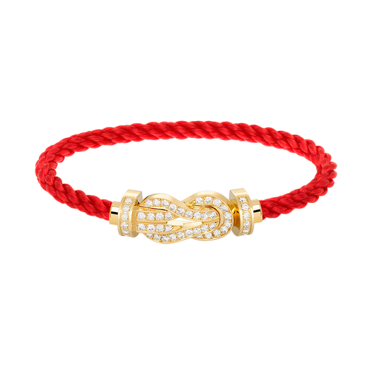 [Glimmer]CHANCE LARGE 8 FIGURE BUCKLE FULLDIAMOND BRACELET GOLD