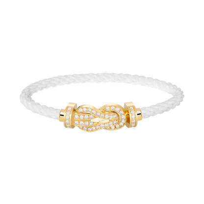 [Glimmer]CHANCE LARGE 8 FIGURE BUCKLE FULLDIAMOND BRACELET GOLD