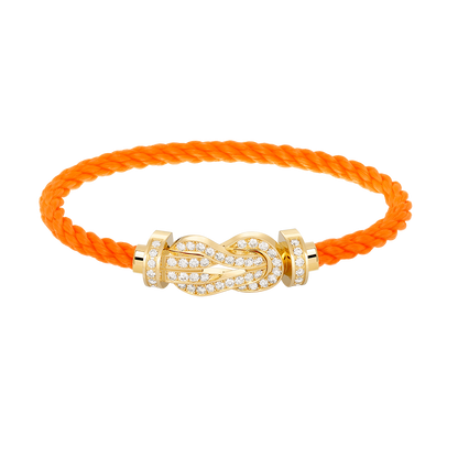 [Glimmer]CHANCE LARGE 8 FIGURE BUCKLE FULLDIAMOND BRACELET GOLD