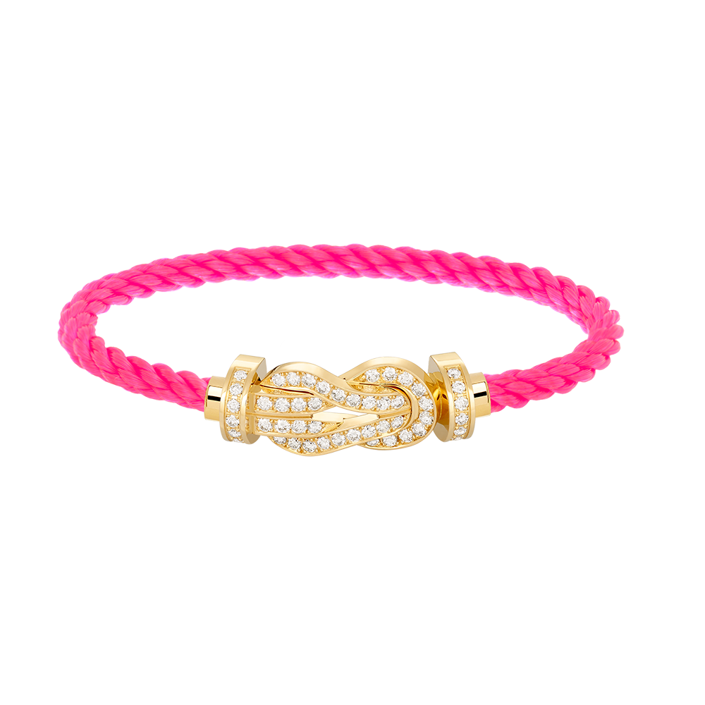 [Glimmer]CHANCE LARGE 8 FIGURE BUCKLE FULLDIAMOND BRACELET GOLD