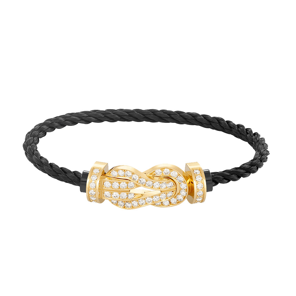 [Glimmer]CHANCE LARGE 8 FIGURE BUCKLE FULLDIAMOND BRACELET GOLD