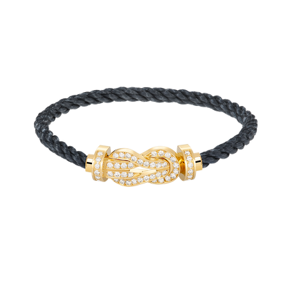 [Glimmer]CHANCE LARGE 8 FIGURE BUCKLE FULLDIAMOND BRACELET GOLD