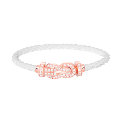 [Glimmer]CHANCE LARGE 8 FIGURE BUCKLE FULL DIAMOND BRACELET Glimmer GOLD