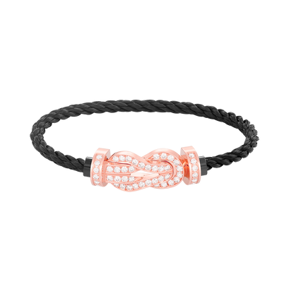 [Glimmer]CHANCE LARGE 8 FIGURE BUCKLE FULL DIAMOND BRACELET Glimmer GOLD