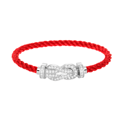 [Glimmer]CHANCE LARGE 8 FIGURE BUCKLE FULL DIAMOND BRACELET SILVER