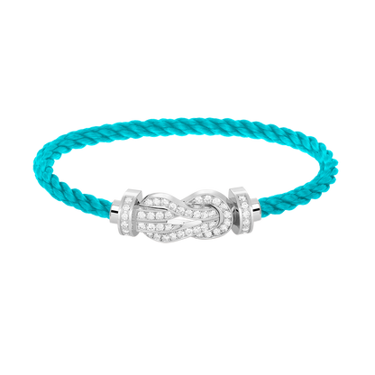 [Glimmer]CHANCE LARGE 8 FIGURE BUCKLE FULL DIAMOND BRACELET SILVER