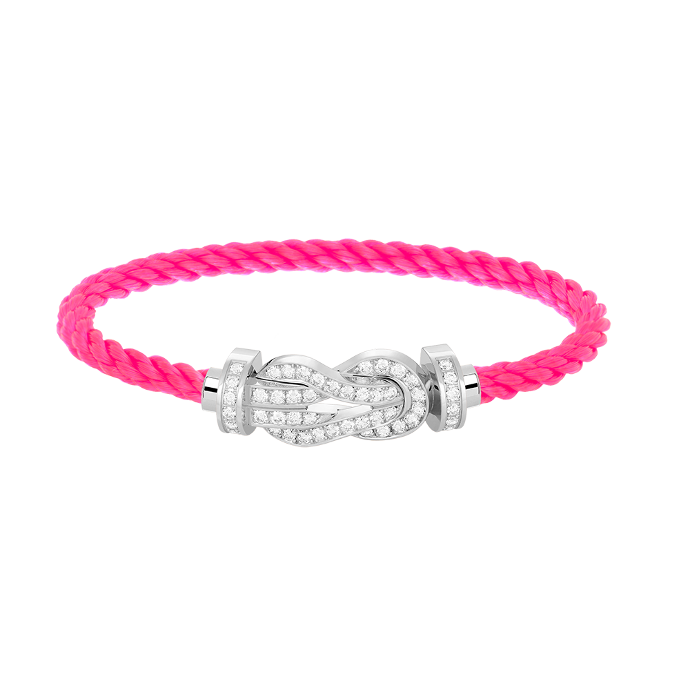 [Glimmer]CHANCE LARGE 8 FIGURE BUCKLE FULL DIAMOND BRACELET SILVER