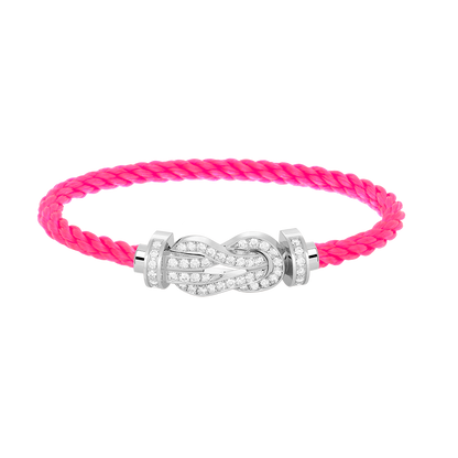 [Glimmer]CHANCE LARGE 8 FIGURE BUCKLE FULL DIAMOND BRACELET SILVER