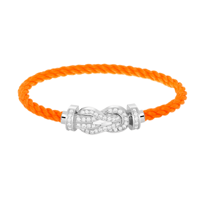 [Glimmer]CHANCE LARGE 8 FIGURE BUCKLE FULL DIAMOND BRACELET SILVER