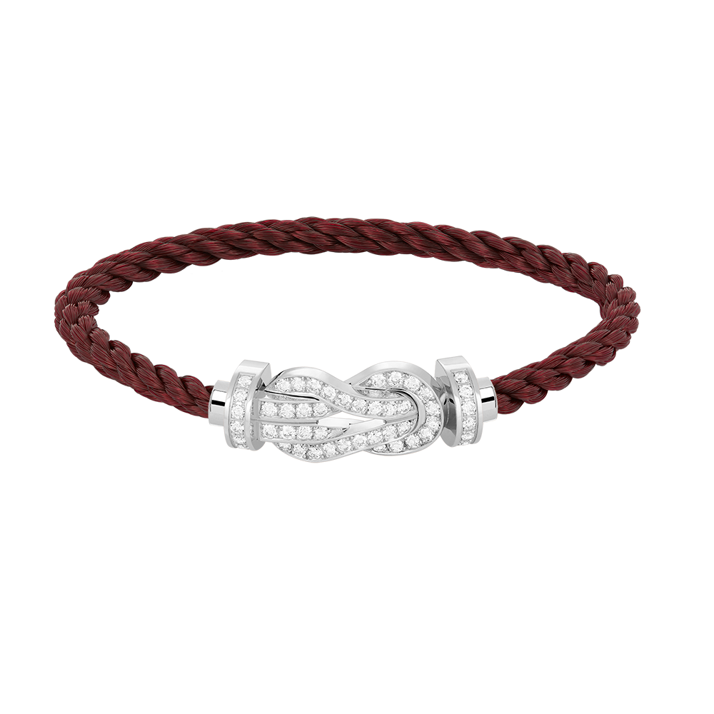 [Glimmer]CHANCE LARGE 8 FIGURE BUCKLE FULL DIAMOND BRACELET SILVER