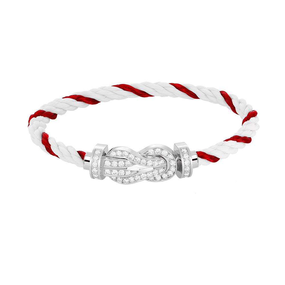 [Glimmer]CHANCE LARGE 8 FIGURE BUCKLE FULL DIAMOND BRACELET SILVER