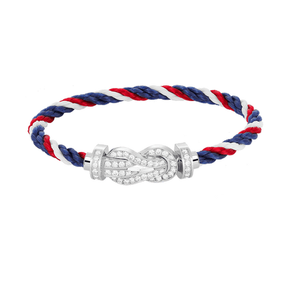 [Glimmer]CHANCE LARGE 8 FIGURE BUCKLE FULL DIAMOND BRACELET SILVER