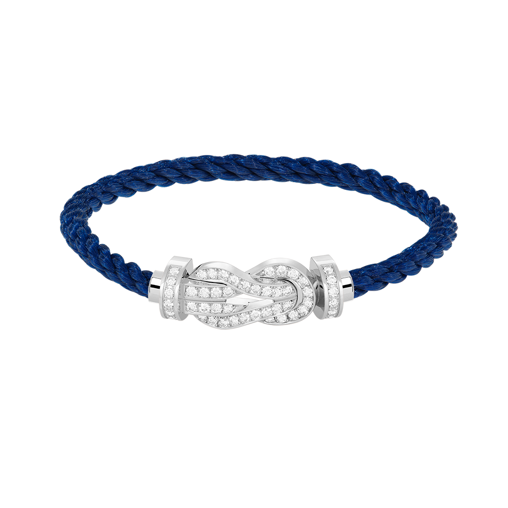 [Glimmer]CHANCE LARGE 8 FIGURE BUCKLE FULL DIAMOND BRACELET SILVER