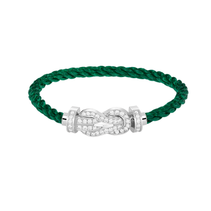 [Glimmer]CHANCE LARGE 8 FIGURE BUCKLE FULL DIAMOND BRACELET SILVER