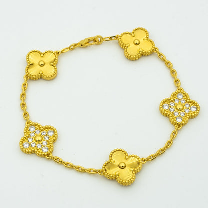 [Glimmer] CLOVER 5 MOTIF LASER BRACELET COLLECTION