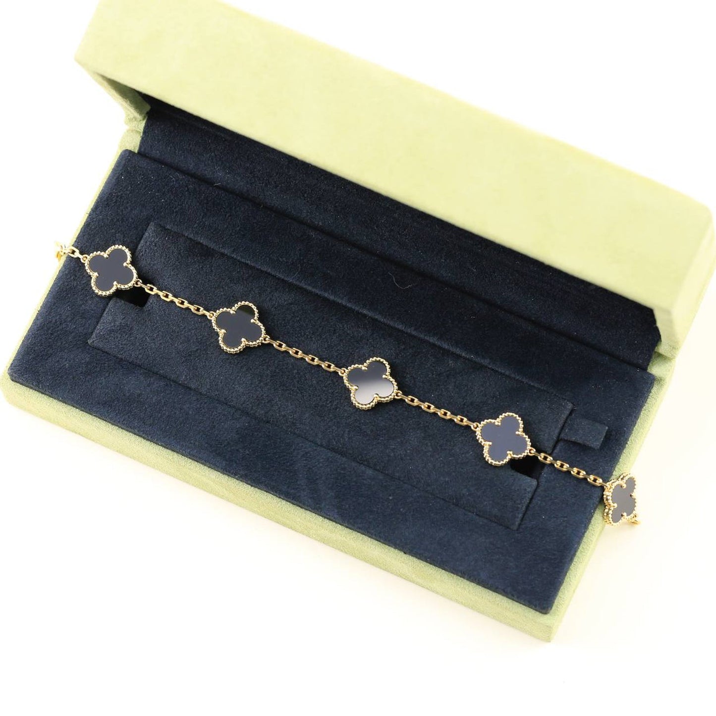 [Glimmer] CLOVER 5 MOTIF ONYXS BRACELET COLLECTION