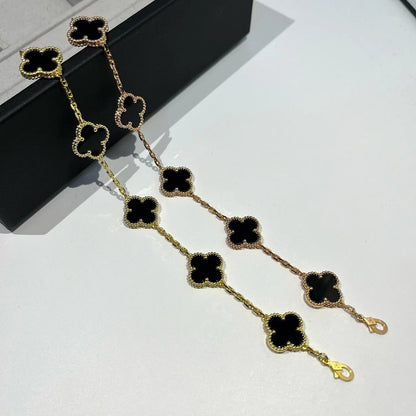 [Glimmer] CLOVER 5 MOTIF ONYXS BRACELET COLLECTION