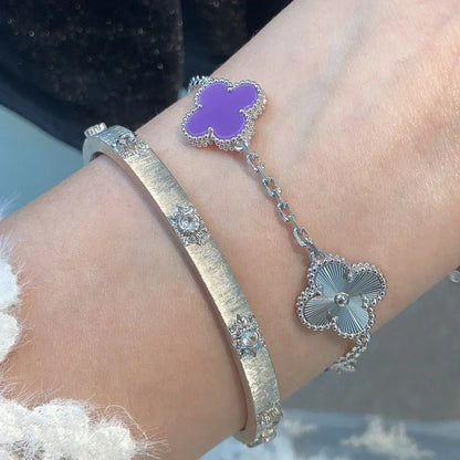 [Glimmer] CLOVER 5 MOTIF VIOLET BRACELET COLLECTION