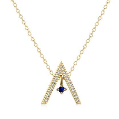 [Glimmer Jewelry]Sparkling "A" Shape Necklace