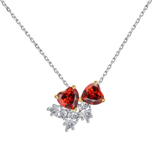 [Glimmer Jewelry]Dainty Red Heart Necklace