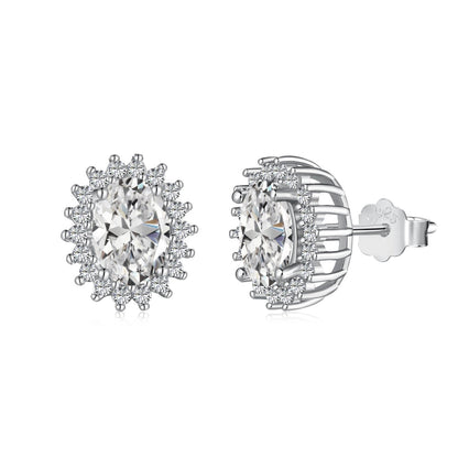 [Glimmer Jewelry]Delicate Radiant Oval Cut Daily Earrings