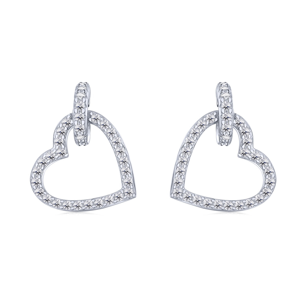 [Glimmer Jewelry]可憐なハート型イヤリング