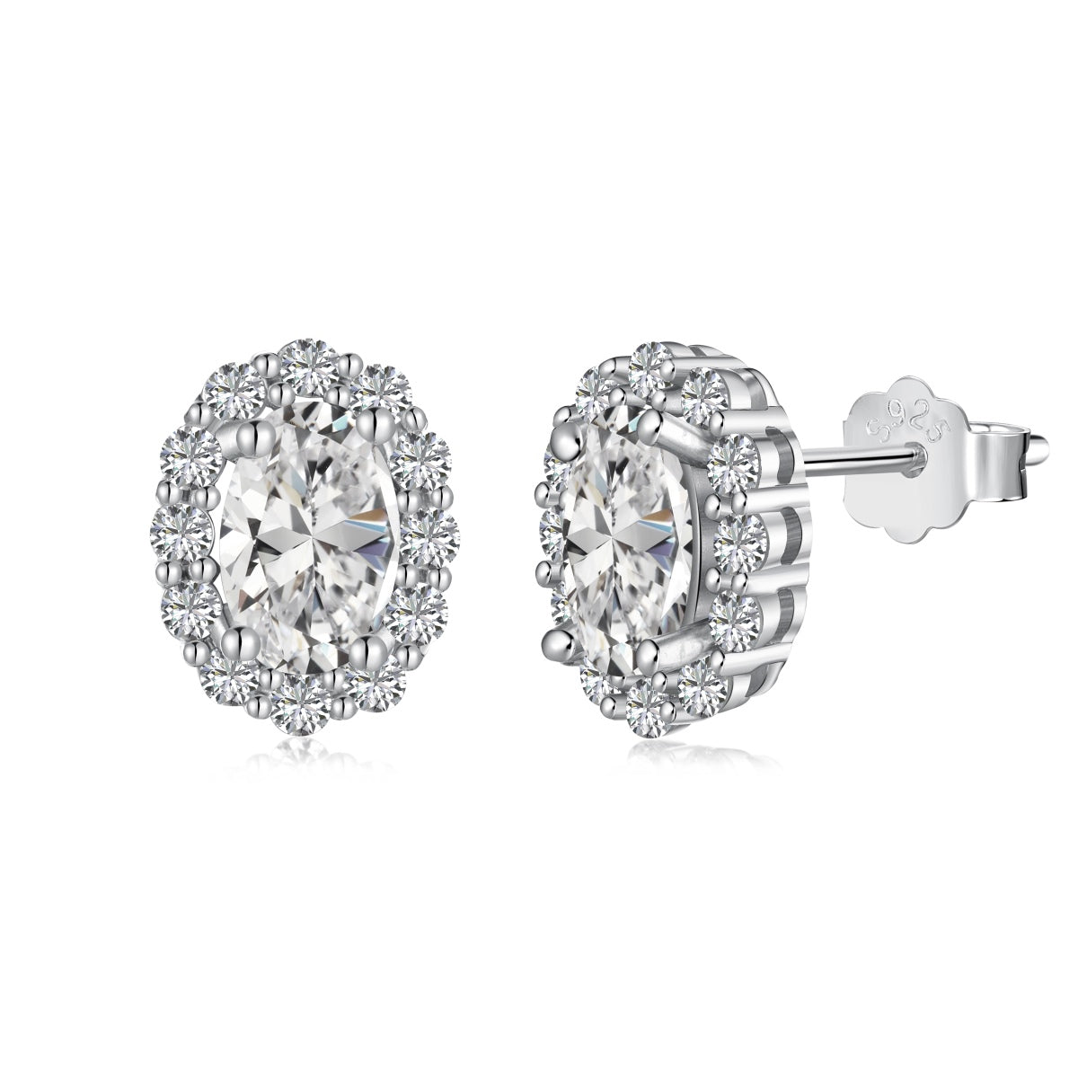[Glimmer Jewelry]Delicate Unique Oval Cut Daily Earrings