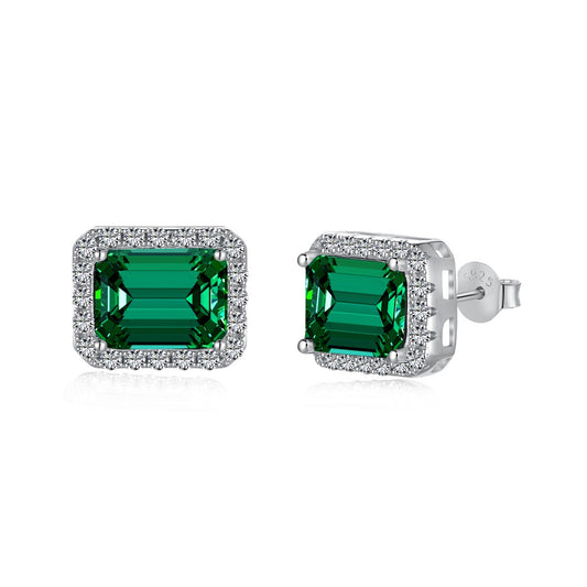 [Glimmer Jewelry]Luxurious Dainty Emerald Cut Banquet Earrings