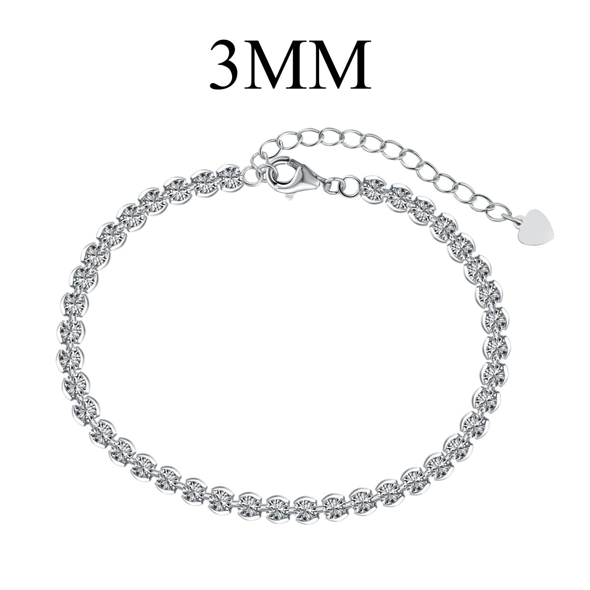 [Glimmer Jewelry]ゴージャスきらきらラウンドカットデイリーブレスレット