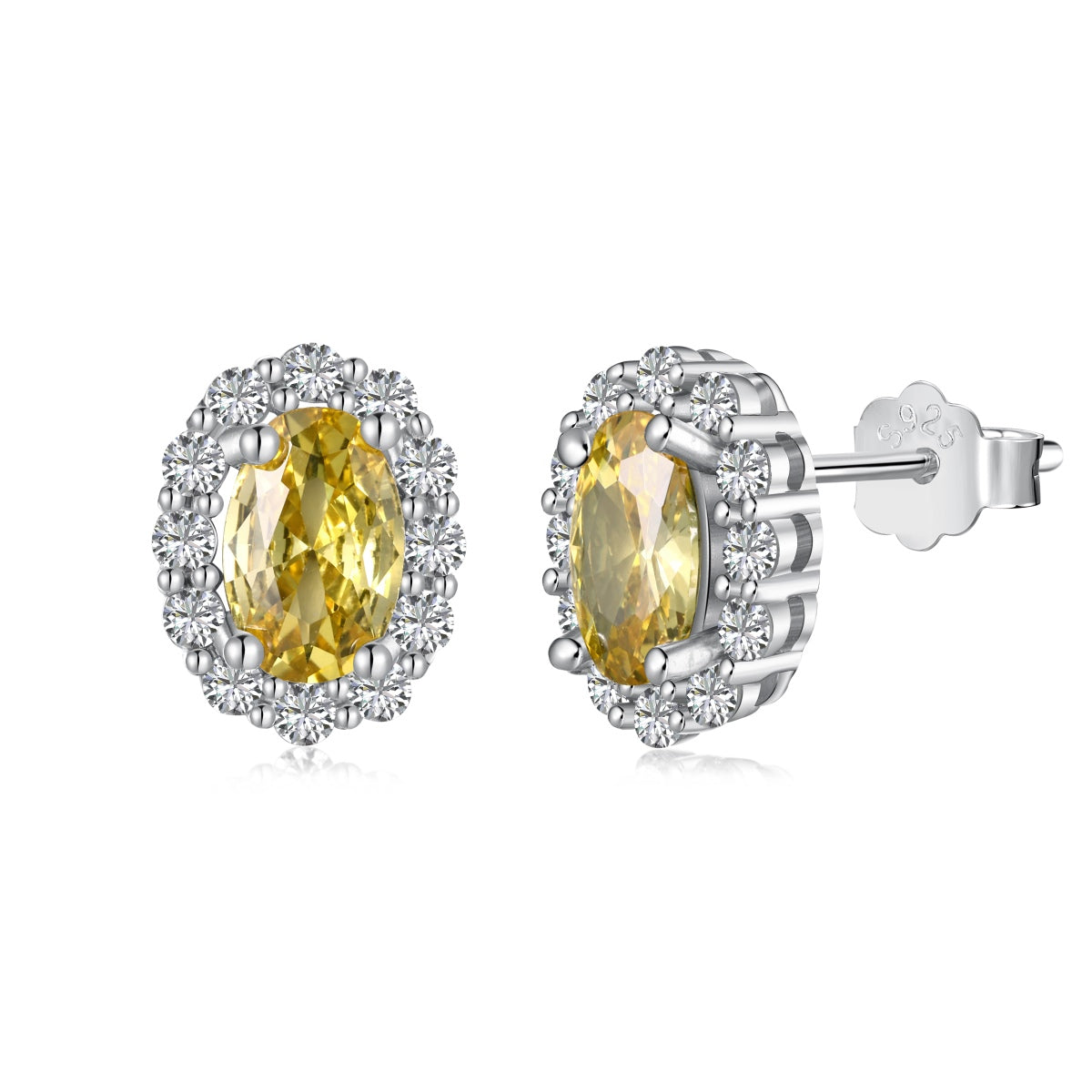 [Glimmer Jewelry]Delicate Unique Oval Cut Daily Earrings