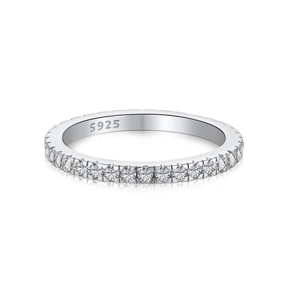 [Glimmer Jewelry]Delicate Sparkling Round Cut Daily Ring