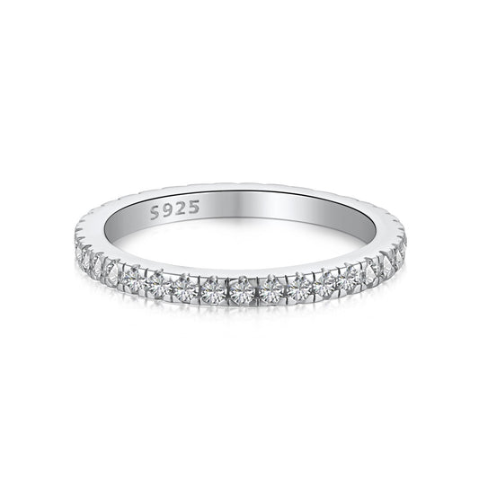 [Glimmer Jewelry]Delicate Sparkling Round Cut Daily Ring