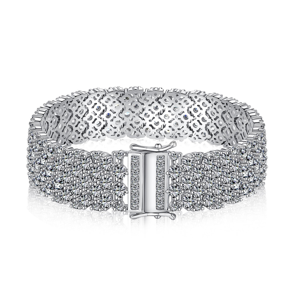 [Glimmer Jewelry]Ornate Elegant Round Cut Party Bracelet
