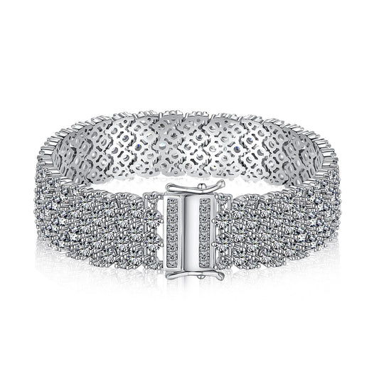 [Glimmer Jewelry]Ornate Elegant Round Cut Party Bracelet