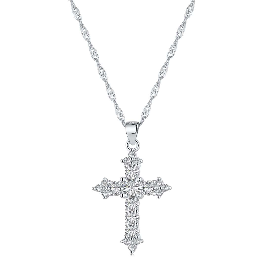 [Glimmer Jewelry]繊細なクロスネックレス